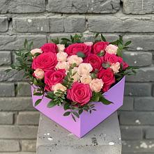 Цветочная композиция из Розы в коробке #REPLACE_PRED# Вочепшем