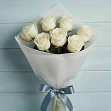Букет 7 Белых роз Эдлесс Лав в Вочепшем