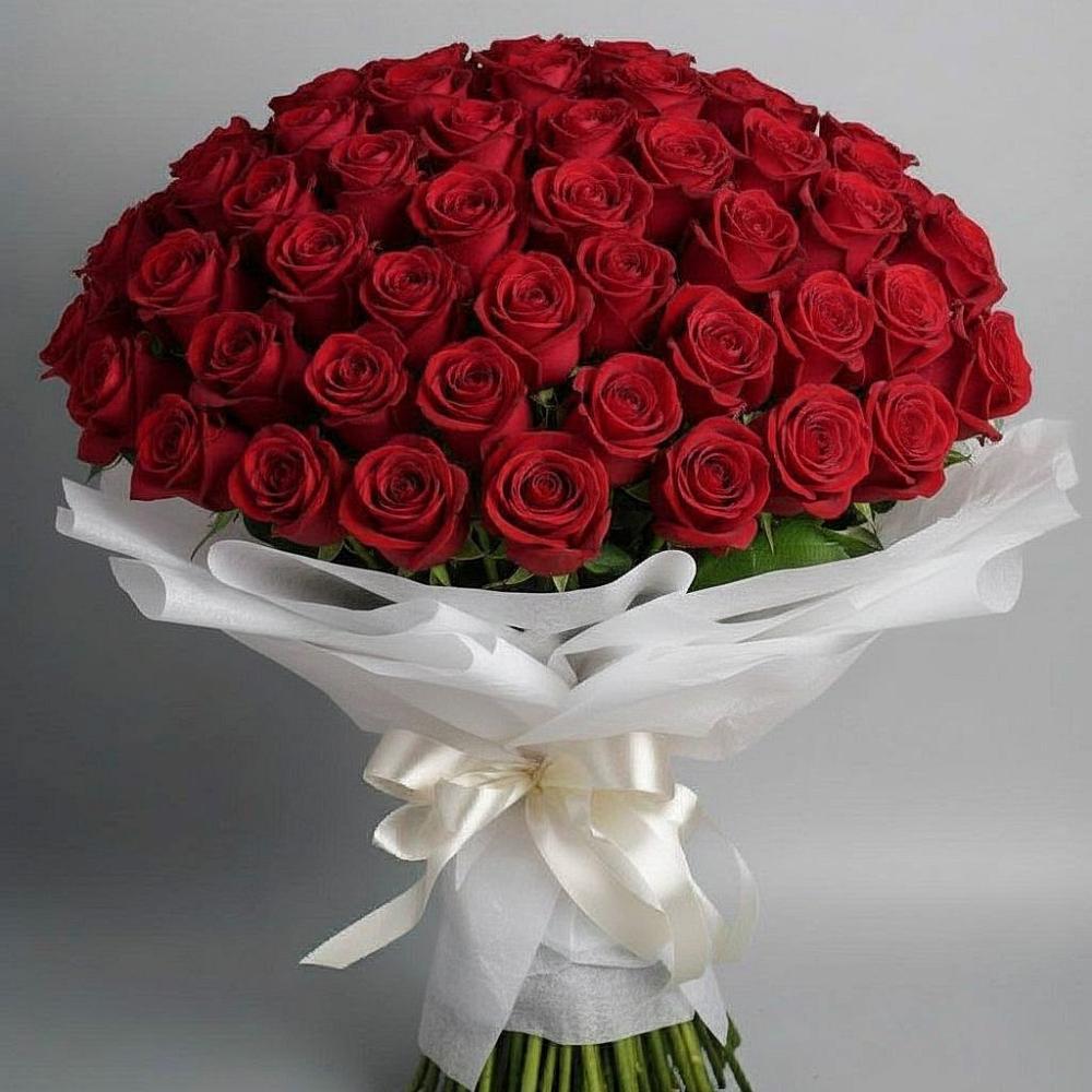 Букет 101 Красная роза Блэк Мэджик в Вочепшем