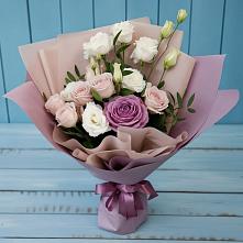 Букет цветов из:  Розы и Лизиантусы в Вочепшем