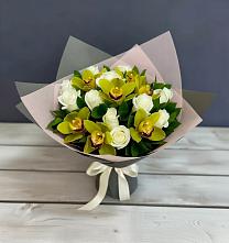 Букет цветов из:  Орхидеи и Розы в Вочепшем