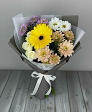 Букет цветов из:  Розы, Герберы и Хризантемы в Вочепшем