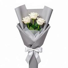 Букет 3 белые розы #REPLACE_PRED# Вочепшем