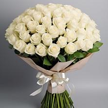 Букет 101 беля роза Белоснежка в Вочепшем