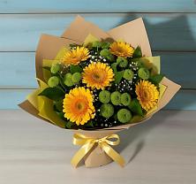 Букет цветов из:  Герберы и Хризантемы в Вочепшем