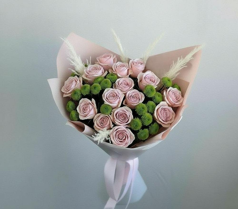 Букет цветов из: Розы и Хризантемы в Вочепшем