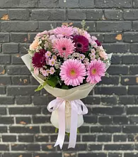 Букет цветов из:  Герберы и Хризантемы в Вочепшем