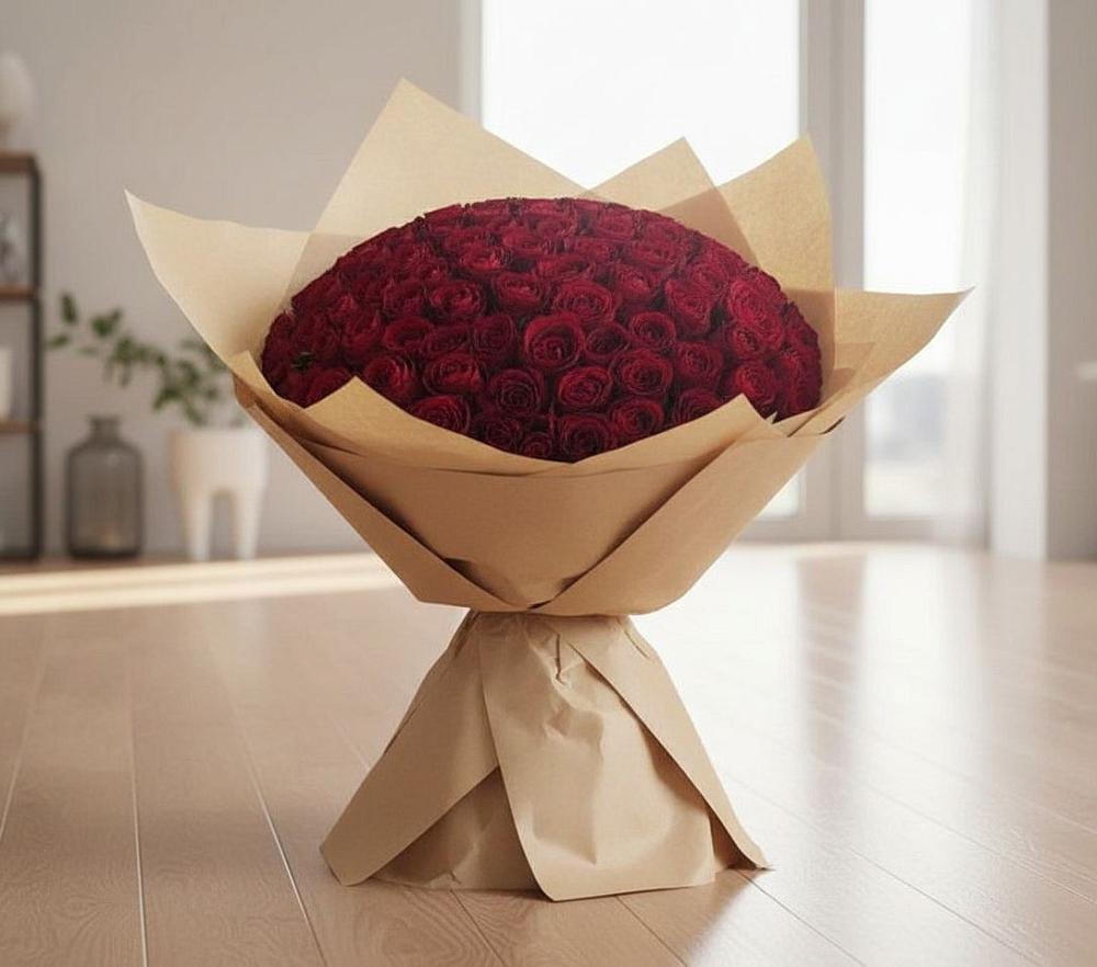 Букет 101 Красная роза в Вочепшем