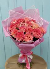 Букет 15 Розовых роз Равель #REPLACE_PRED# Вочепшем