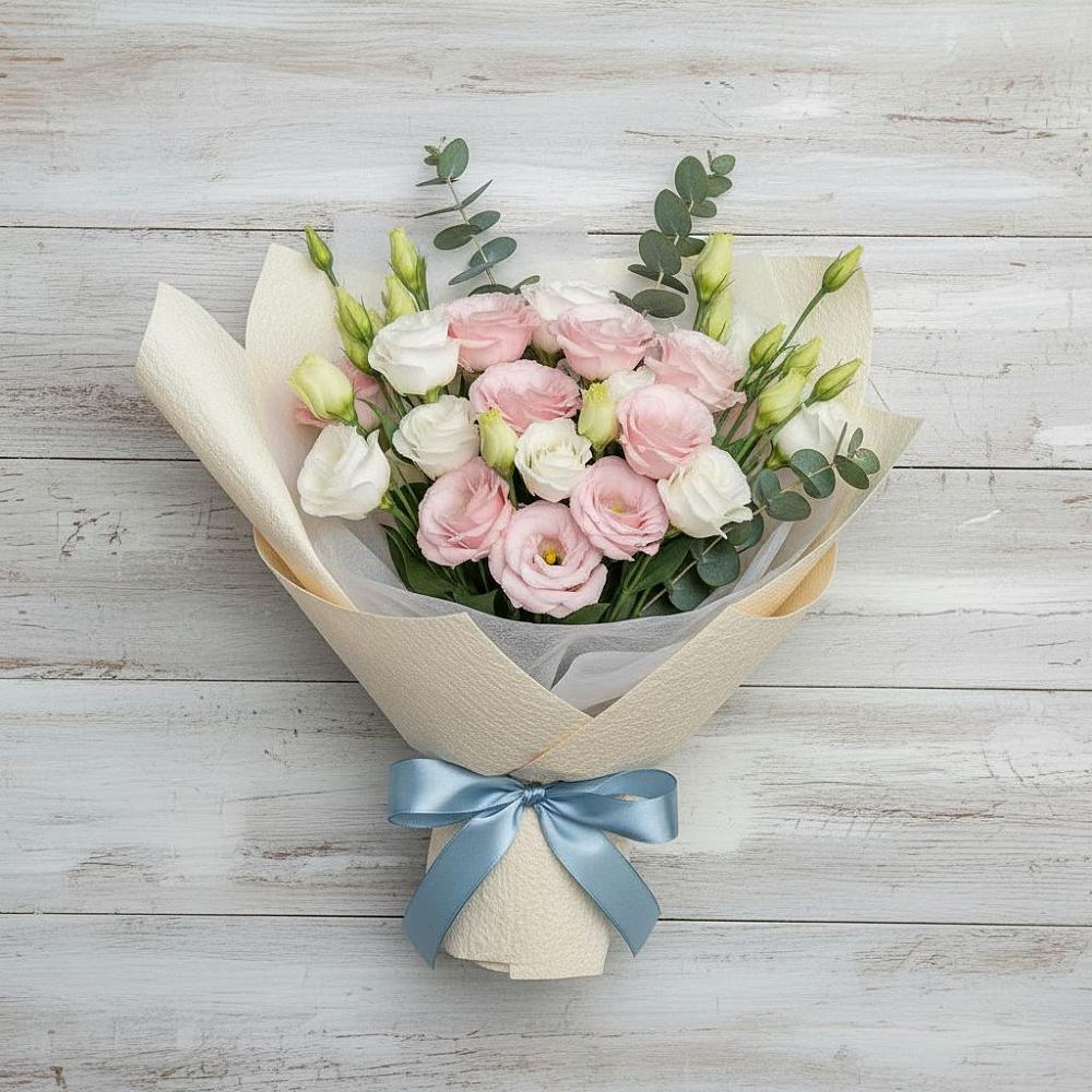 Букет цветов из: Лизиантусы в Вочепшем